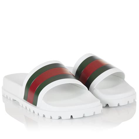 white gucci slides tumblr|Gucci sandals for men.